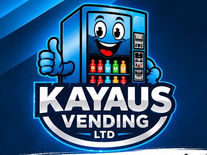 Kayaus Vending LTD original blue vending machine mascot logo